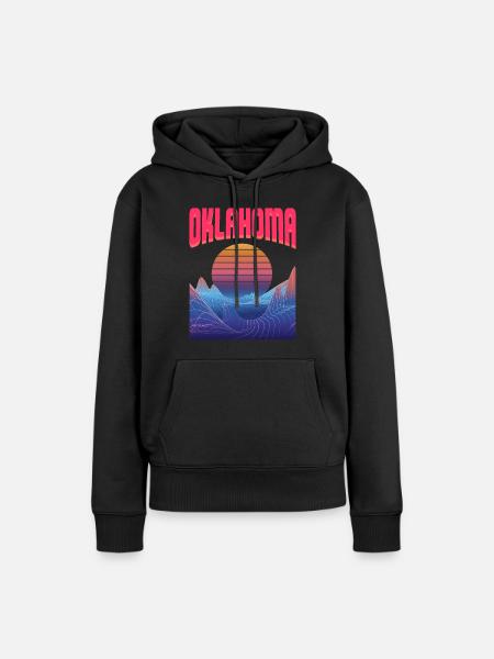 Oklahoma - Frauen Premium Bio Hoodie - Schwarz
