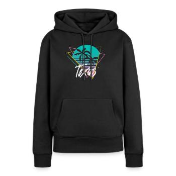 Texas - Sweat à capuche Premium bio Femme - noir - Devant - Julia (174cm)