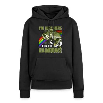 Funny Fishing Men Women - Frauen Premium Bio Hoodie - Schwarz - Vorne - Julia (174cm)