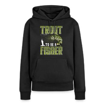 Funny Fishing Men Women - Frauen Premium Bio Hoodie - Schwarz - Vorne - Julia (174cm)