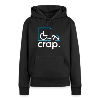 Handicap en fauteuil roulant Sensibilisation au handicap Inclusion - Sweat à capuche Premium bio Femme - noir - Devant - Julia (174cm)