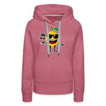 Zitrone singt Musik Zitronen - Frauen Premium Bio Hoodie - Malve - Vorne - Isabella (175cm)
