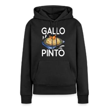 Gallo Pinto Costa Rica Amérique latine - Sweat à capuche Premium bio Femme - noir - Devant - Julia (174cm)