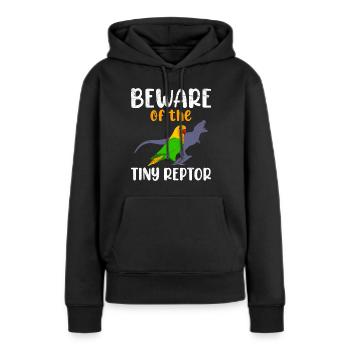 Les tourtereaux se méfient du minuscule tourtereau Reptor - Sweat à capuche Premium bio Femme - noir - Devant - Julia (174cm)