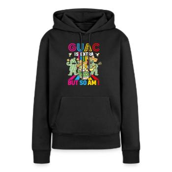 Avocat Guacamole Mexicain Mexique Latino - Sweat à capuche Premium bio Femme - noir - Devant - Julia (174cm)