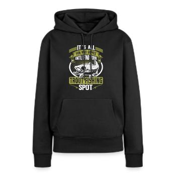 Funny Fishing Men Women - Frauen Premium Bio Hoodie - Schwarz - Vorne - Julia (174cm)