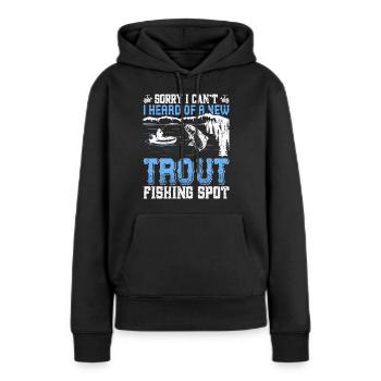 Funny Fishing Men Women - Frauen Premium Bio Hoodie - Schwarz - Vorne - Julia (174cm)