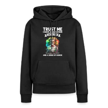 Nuklearingenieur für Kernkraftwerk und Kernenergie - Frauen Premium Bio Hoodie - Schwarz - Vorne - Julia (174cm)
