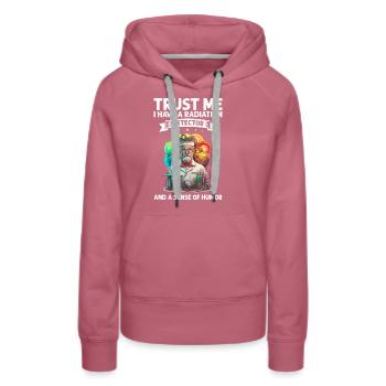 Nuklearingenieur für Kernkraftwerk und Kernenergie - Frauen Premium Bio Hoodie - Malve - Vorne - Isabella (175cm)