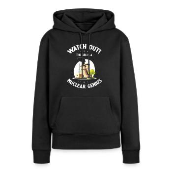 Nuklearingenieur für Kernkraftwerk und Kernenergie - Frauen Premium Bio Hoodie - Schwarz - Vorne - Julia (174cm)
