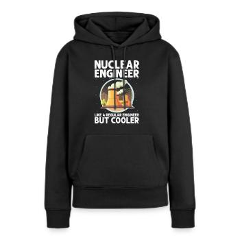 Nuklearingenieur für Kernkraftwerk und Kernenergie - Frauen Premium Bio Hoodie - Schwarz - Vorne - Julia (174cm)