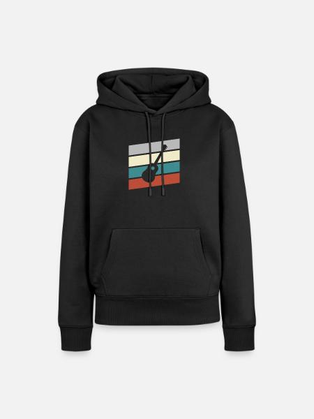 Gitarre Retro - Frauen Premium Bio Hoodie - Schwarz
