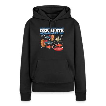 Aquarium Aquaristik Aquarianer Zierfisch Geschenk - Frauen Premium Bio Hoodie - Schwarz - Vorne - Julia (174cm)