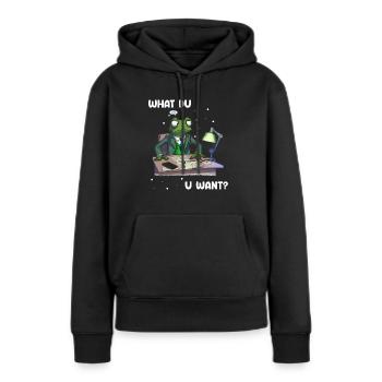 Nuklearingenieur für Kernkraftwerk und Kernenergie - Frauen Premium Bio Hoodie - Schwarz - Vorne - Julia (174cm)