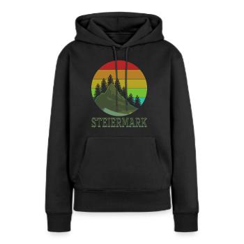 Tourisme Styrie - Sweat à capuche Premium bio Femme - noir - Devant - Julia (174cm)