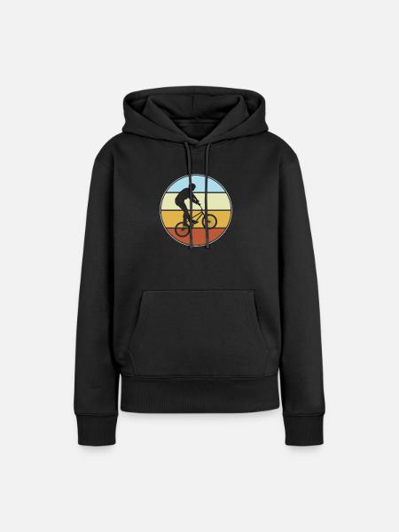 bmx retro - Frauen Premium Bio Hoodie - Schwarz