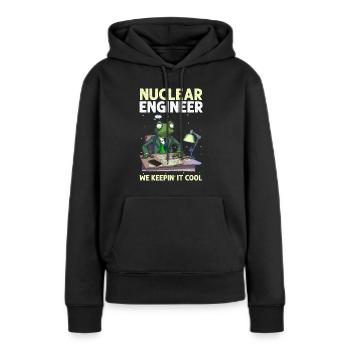Kernenergie Spruch für Kernenergie - Frauen Premium Bio Hoodie - Schwarz - Vorne - Julia (174cm)