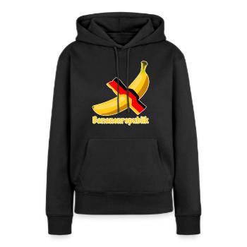 Bananenrepublik deutsche Flagge - Frauen Premium Bio Hoodie - Schwarz - Vorne - Julia (174cm)