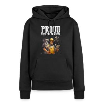 Kernenergie Spruch für Kernenergie - Frauen Premium Bio Hoodie - Schwarz - Vorne - Julia (174cm)