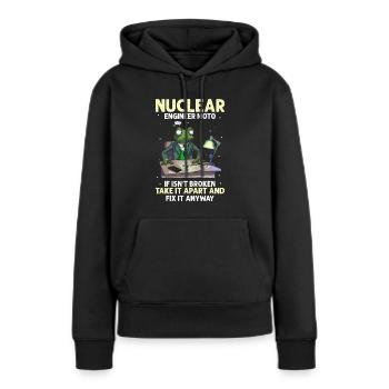 Kernenergie Spruch für Kernenergie - Frauen Premium Bio Hoodie - Schwarz - Vorne - Julia (174cm)
