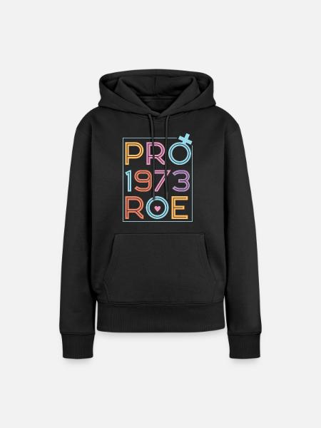 Feminist Pro 1973 Roe - Frauen Premium Bio Hoodie - Schwarz