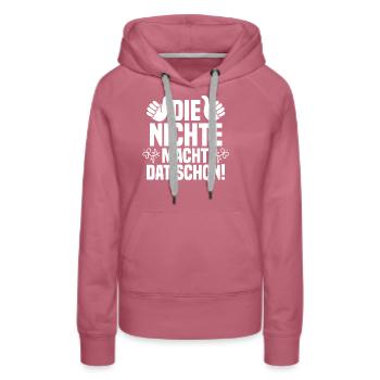 Nichte - Frauen Premium Bio Hoodie - Malve - Vorne - Isabella (175cm)