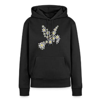 Friedenstaube Friedenssympol - Frauen Premium Bio Hoodie - Schwarz - Vorne - Julia (174cm)