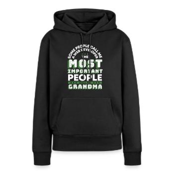 Web Entwickler Webdeveloper Oma - Frauen Premium Bio Hoodie - Schwarz - Vorne - Julia (174cm)