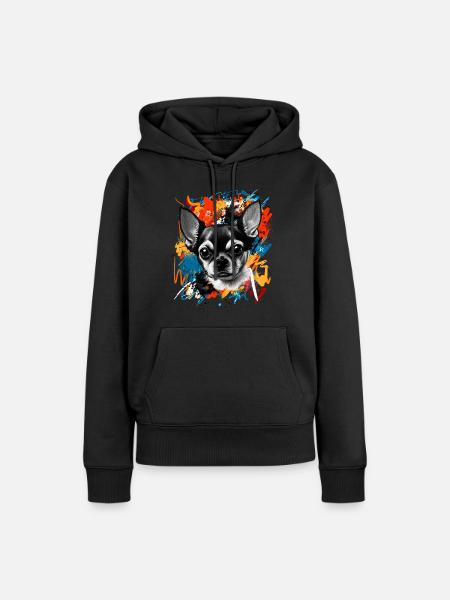 Chihuahua - Frauen Premium Bio Hoodie - Schwarz