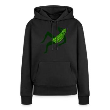 Gurken Model modische Gurke - Frauen Premium Bio Hoodie - Schwarz - Vorne - Julia (174cm)