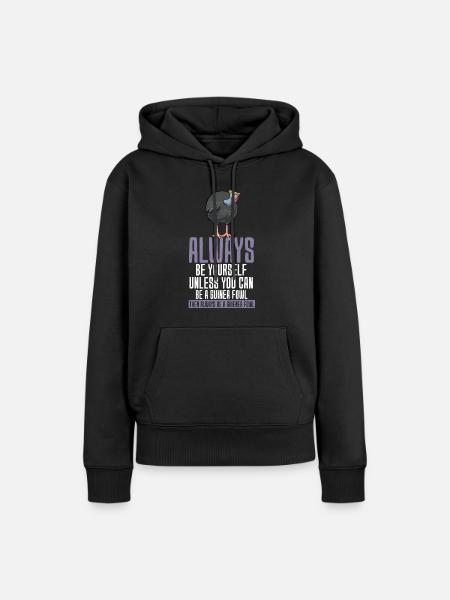 Perlhühner Perlhuhn Guinea Fowl - Frauen Premium Bio Hoodie - Schwarz