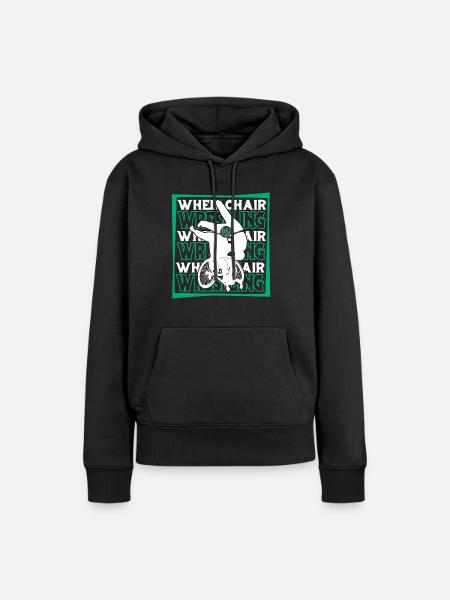 Wrestling Wrestler Rollstuhl - Frauen Premium Bio Hoodie - Schwarz
