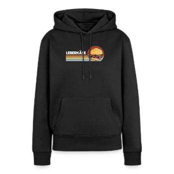 Leberkas Retro Leberkäse Vintage Leberkäseweckle - Frauen Premium Bio Hoodie - Schwarz - Vorne - Julia (174cm)