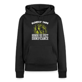 Elderly Care Caregiver Caregiver Caregiver - Women’s Premium Organic Hoodie - black - Front - Julia (174cm)