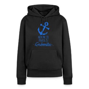 Grömitz Schleswig-Holstein - Frauen Premium Bio Hoodie - Schwarz - Vorne - Julia (174cm)
