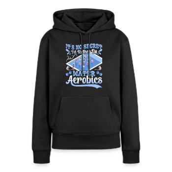 Aerobic Exercise Designs - Frauen Premium Bio Hoodie - Schwarz - Vorne - Julia (174cm)