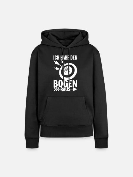 Bogenschießen Bogenschütze - Frauen Premium Bio Hoodie - Schwarz