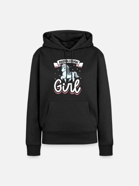 Andalusian Girl - Frauen Premium Bio Hoodie - Schwarz