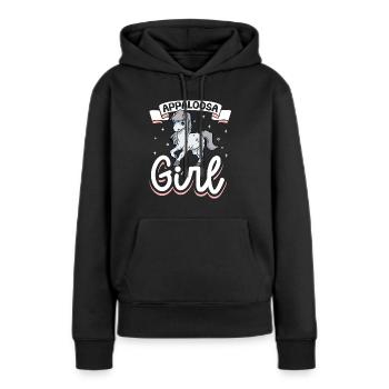 Appaloosa Girl - Frauen Premium Bio Hoodie - Schwarz - Vorne - Julia (174cm)