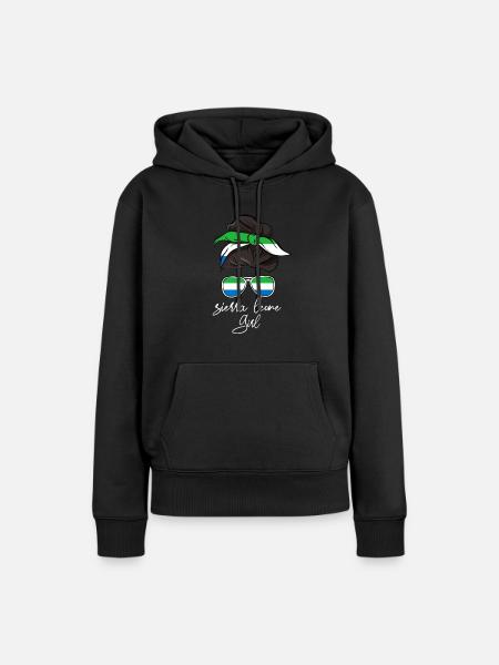Sierra Leone - Frauen Premium Bio Hoodie - Schwarz