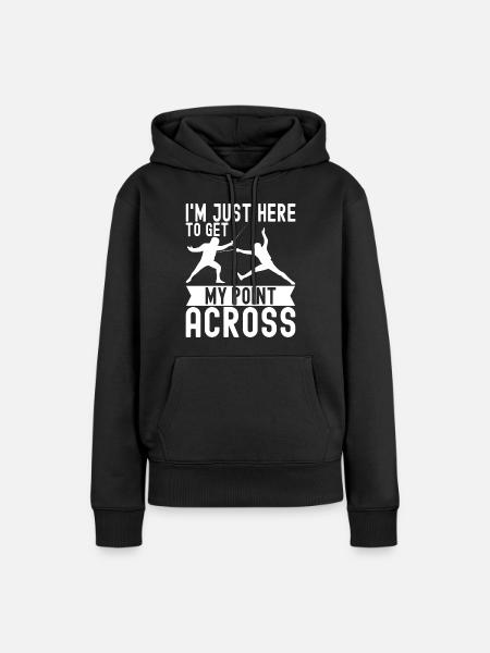 Fechten Fechtsport - Frauen Premium Bio Hoodie - Schwarz