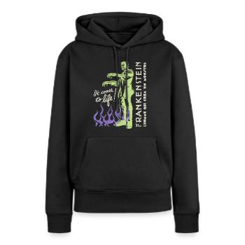 Universal Monsters Frankenstein It Comes To Life! - Sweat à capuche Premium bio Femme - noir - Devant - Julia (174cm)