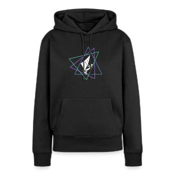 Cerf-volant - Sweat à capuche Premium bio Femme - noir - Devant - Julia (174cm)
