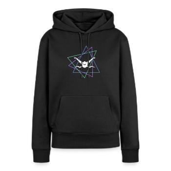 Nager - Sweat à capuche Premium bio Femme - noir - Devant - Julia (174cm)