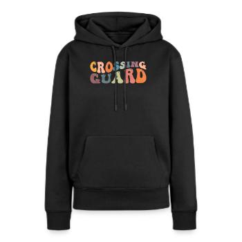 Groovy Brigadier Zebra Crossing Keeper - Sweat à capuche Premium bio Femme - noir - Devant - Julia (174cm)