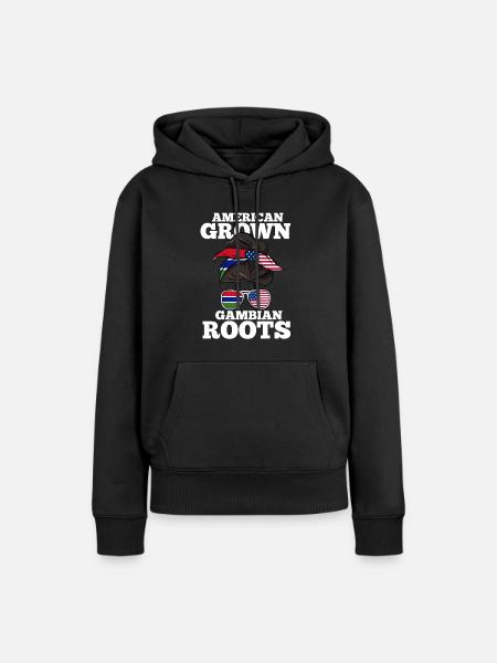 Gambia - Frauen Premium Bio Hoodie - Schwarz