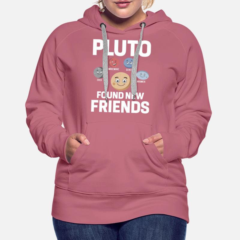 Funny Pluto Planet Solar System Science Space Nerd Women’s Premium Organic Hoodie