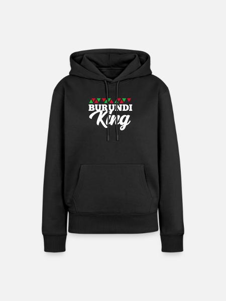 Burundi - Frauen Premium Bio Hoodie - Schwarz