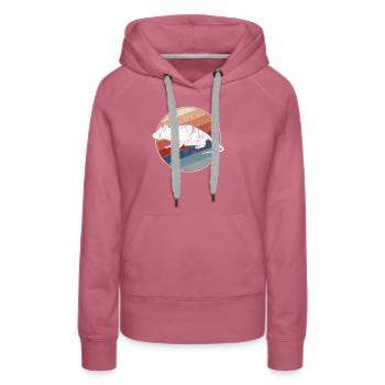 Maus Retro - Frauen Premium Bio Hoodie - Malve - Vorne - Isabella (175cm)