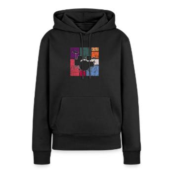 Schlagzeug - Frauen Premium Bio Hoodie - Schwarz - Vorne - Julia (174cm)